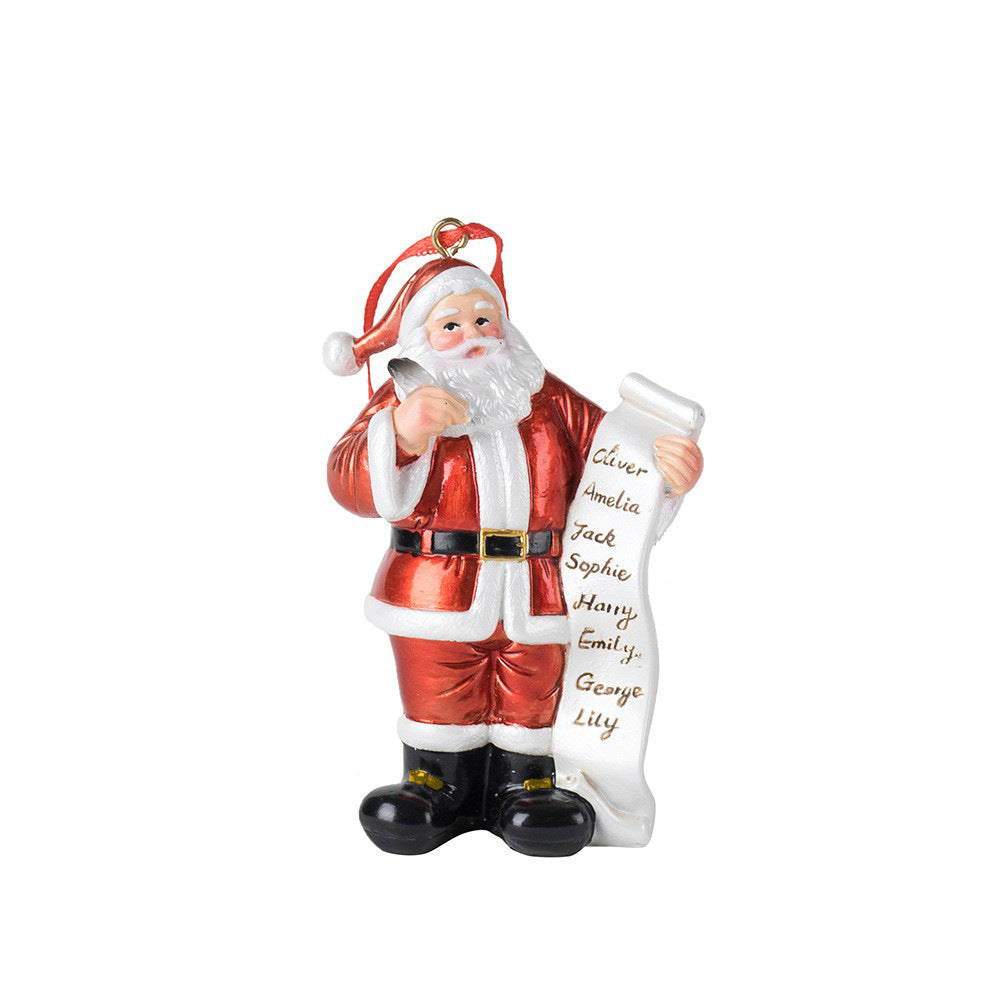 Santa Claus Christmas Pendant Home Christmas Tree Ornament Gift Decoration Resin Ornament
