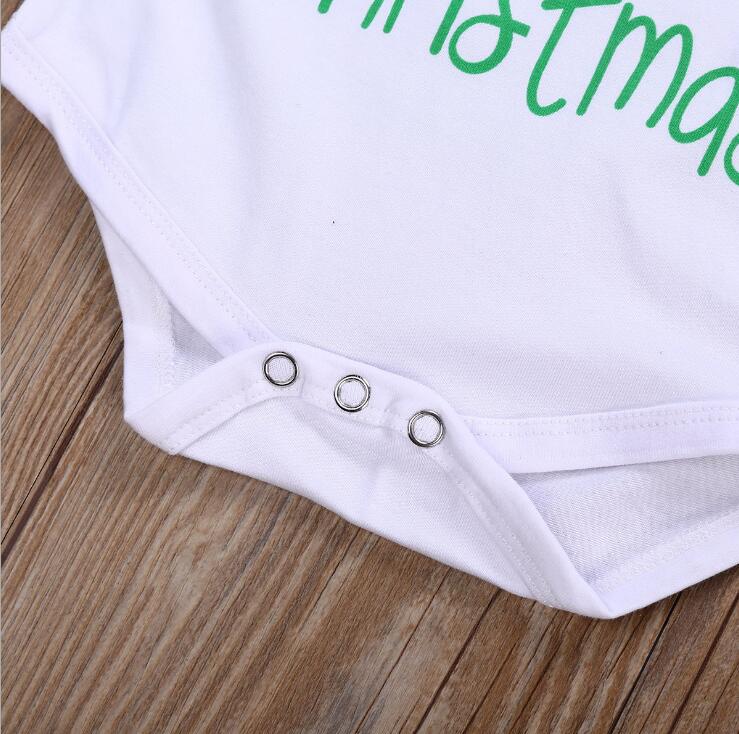 3PCs Christmas Outfits Baby Boy Girl Clothes My First Christmas Romper,Retro Deer Bear Pants+Hat&Headband Set