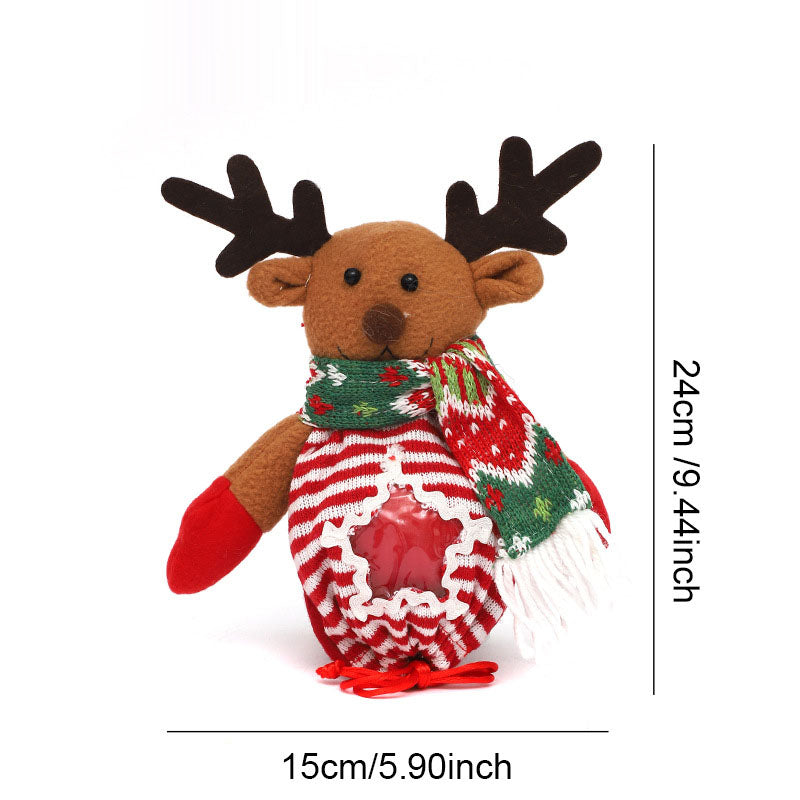 Apple bag Christmas decoration gift bag Cartoon printed tote bag Christmas Eve candy packaging