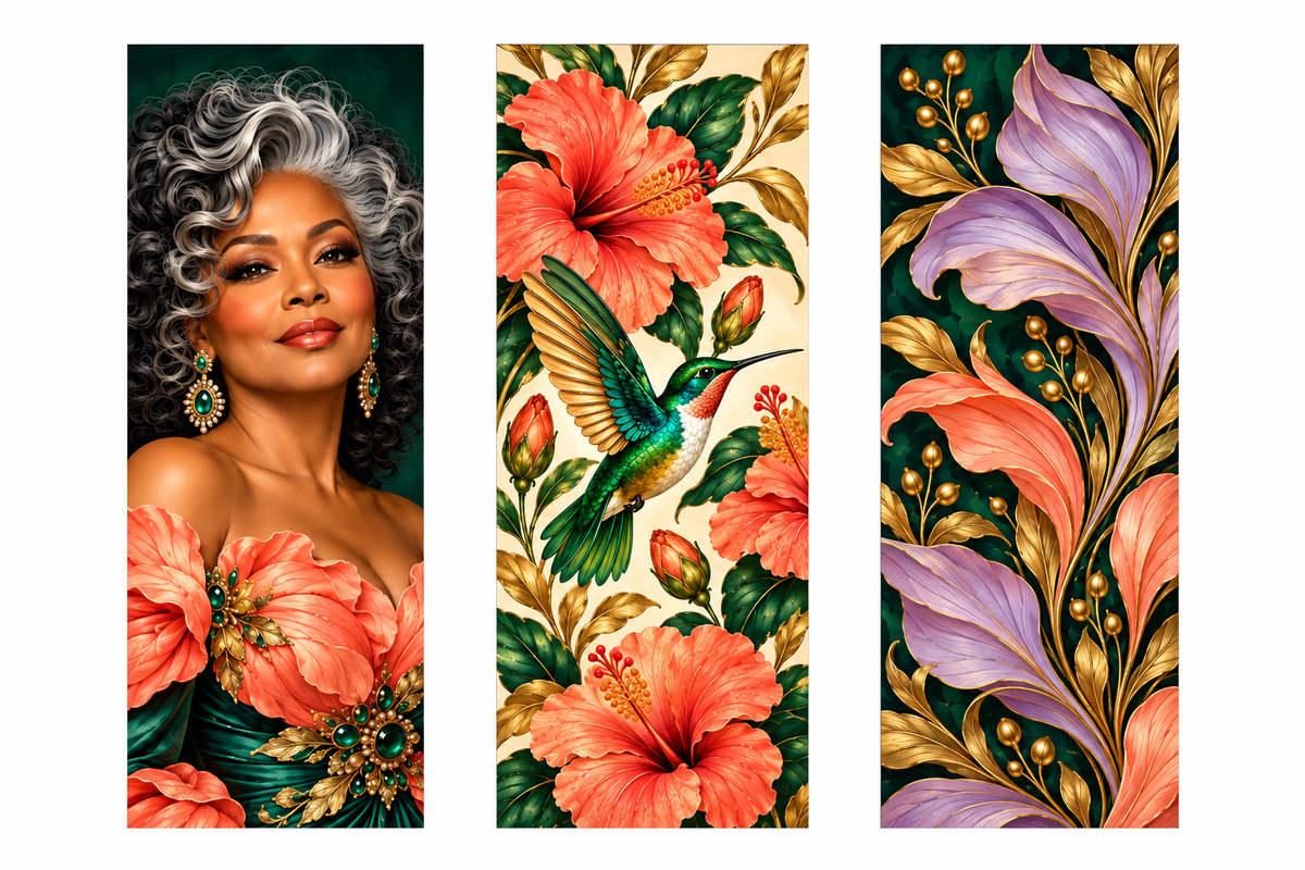 Hummingbird Royale — Three bookmarks