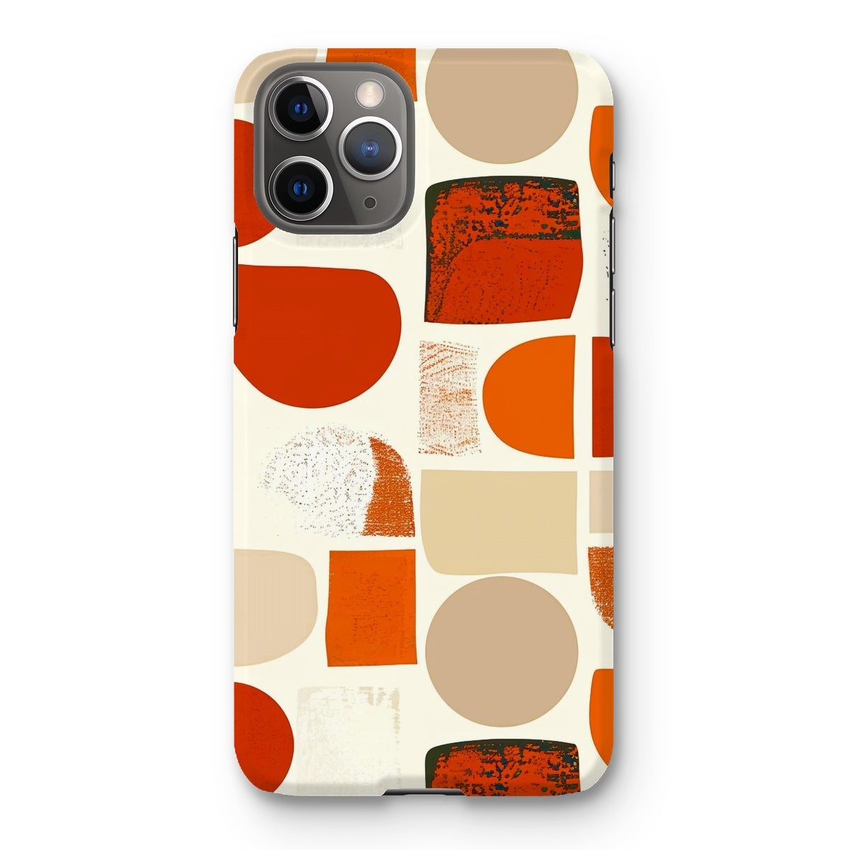 Orange and Brown Abstract Eclectic Art  Snap Phone Case