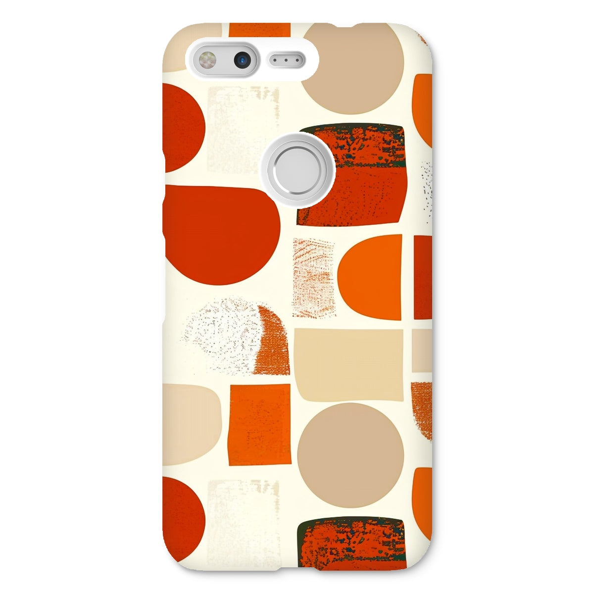 Orange and Brown Abstract Eclectic Art  Snap Phone Case