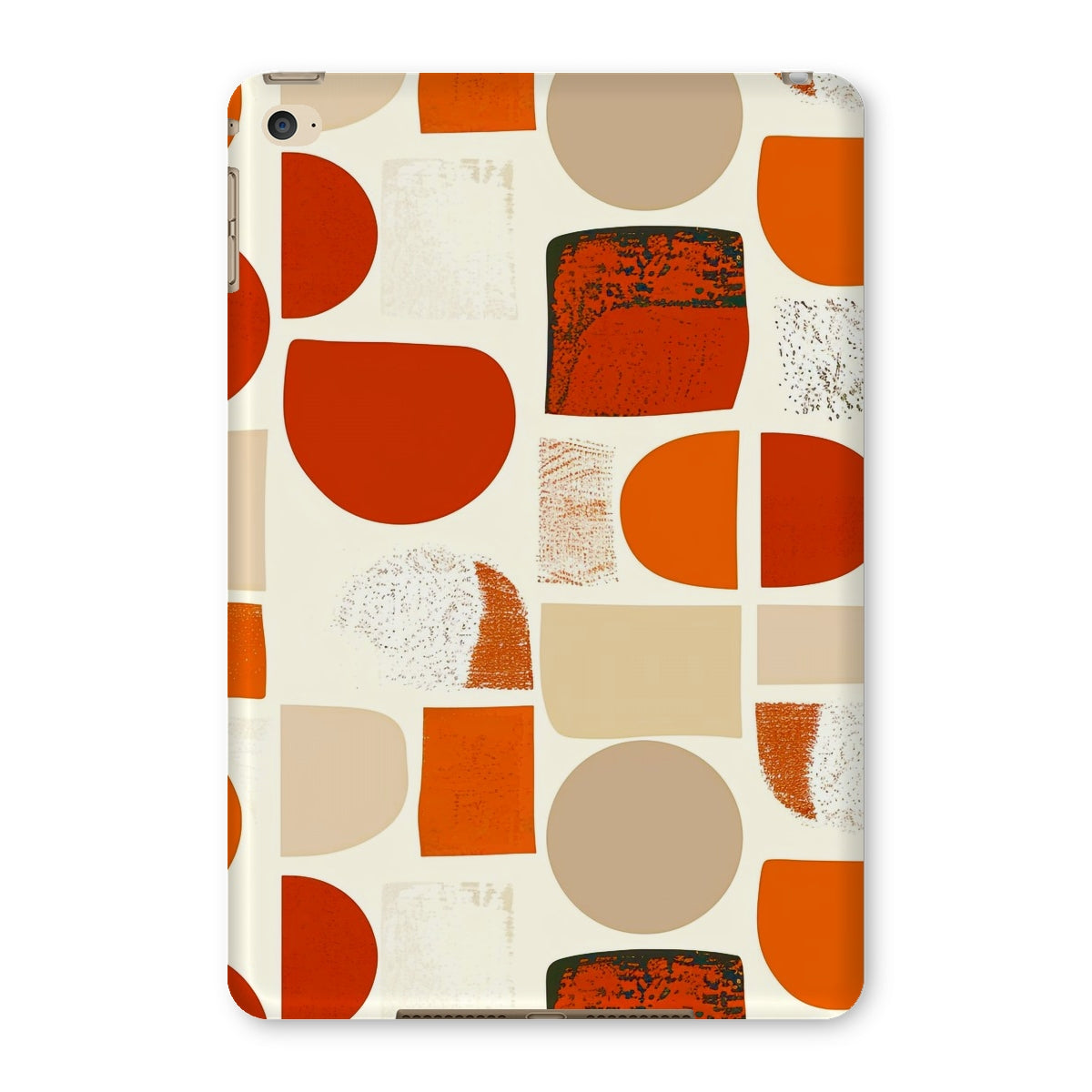 Orange and Brown Abstract Eclectic Art  Tablet Cases