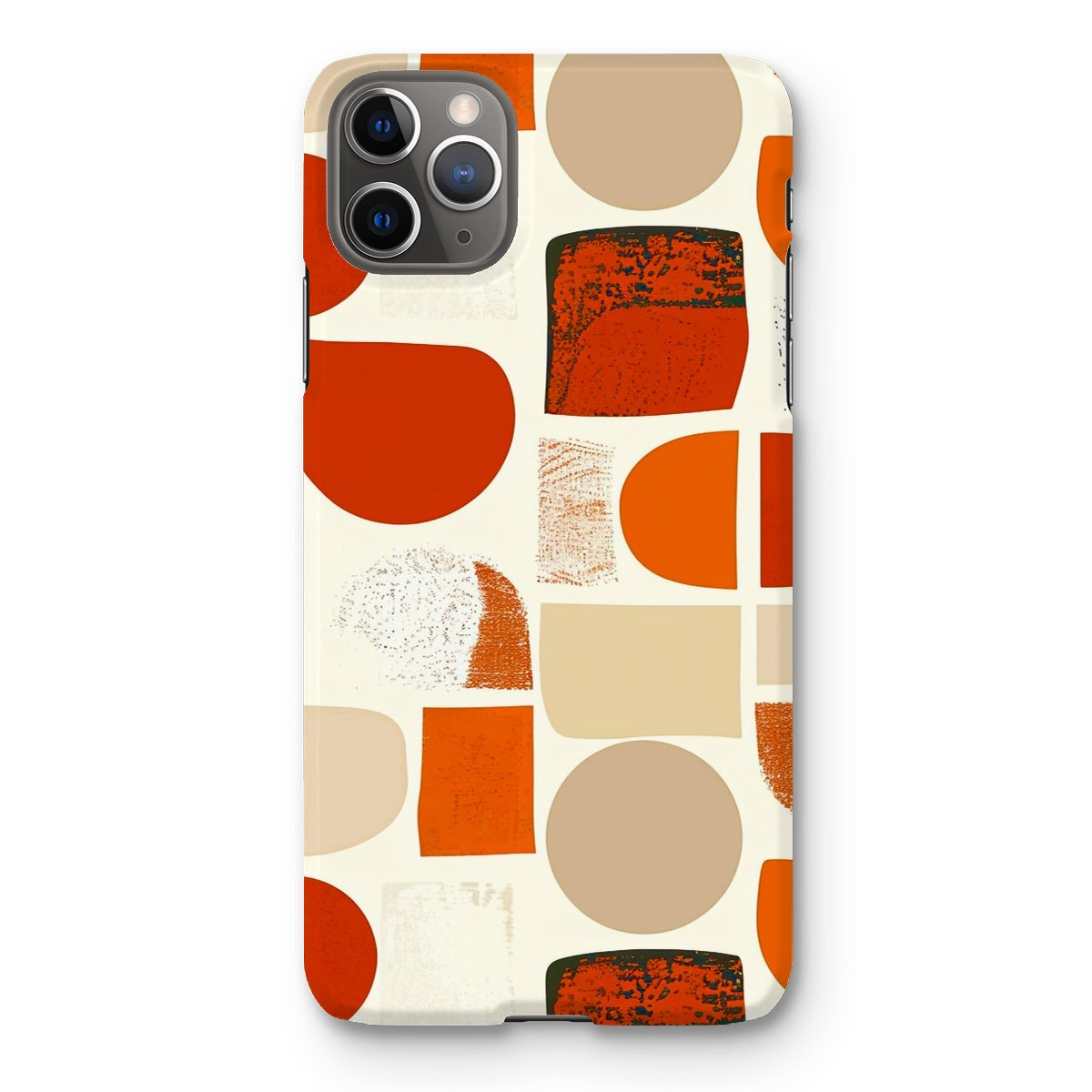 Orange and Brown Abstract Eclectic Art  Snap Phone Case