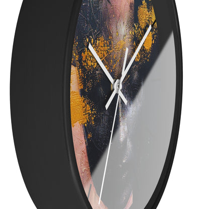 Elegant Blush and Gold Masquerade Wall Clock