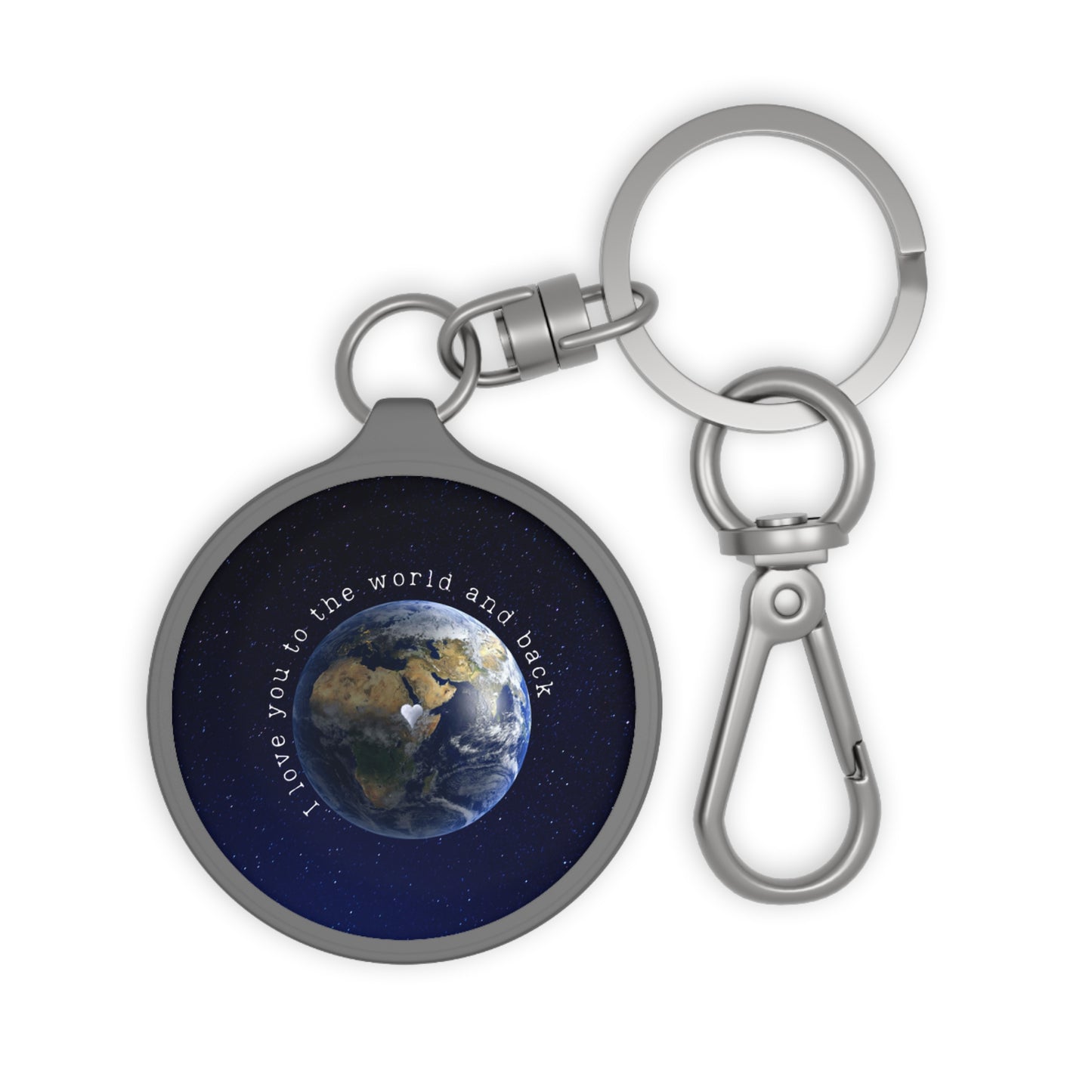 I Love You To The World And Back Keyring Tag