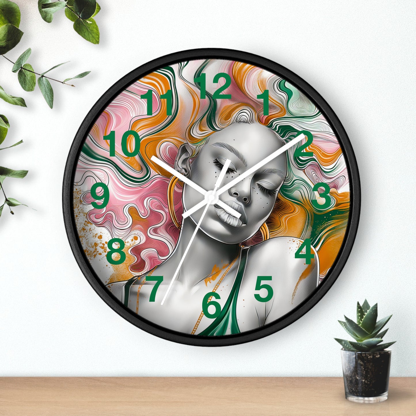 Vibrant Dreamscape Wall Clock - Artistic Statement Piece