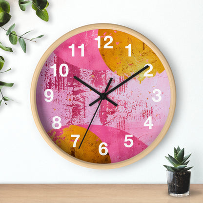 Blush and Gold Serenity Wall Clock