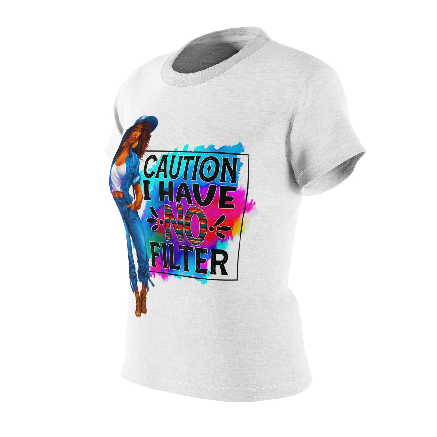 Empowering Black Woman Gift - Caution I Have No Filter Women's Tee, Perfect Present For Her, Bold Statement Casual Top