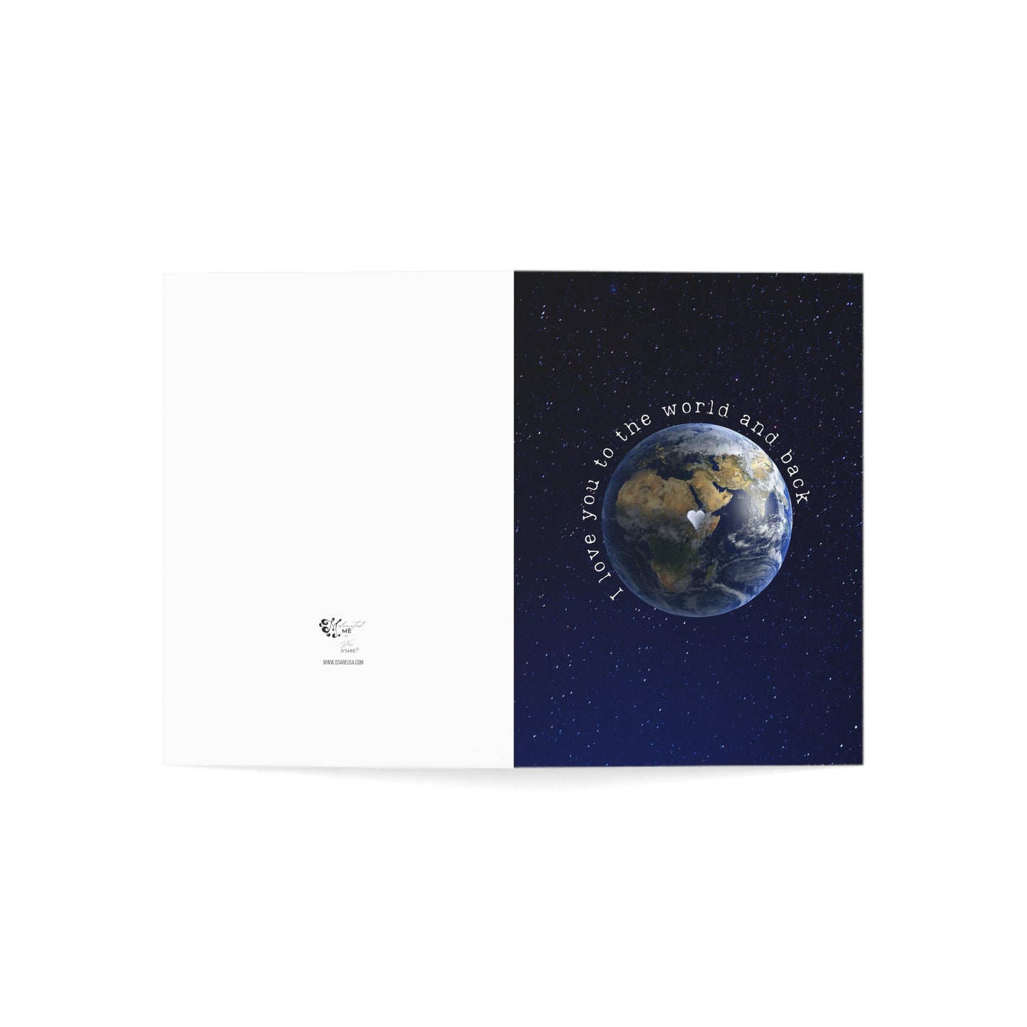 "I Love You to the World and Back" Customized Greeting Cards - Personalized Wishes