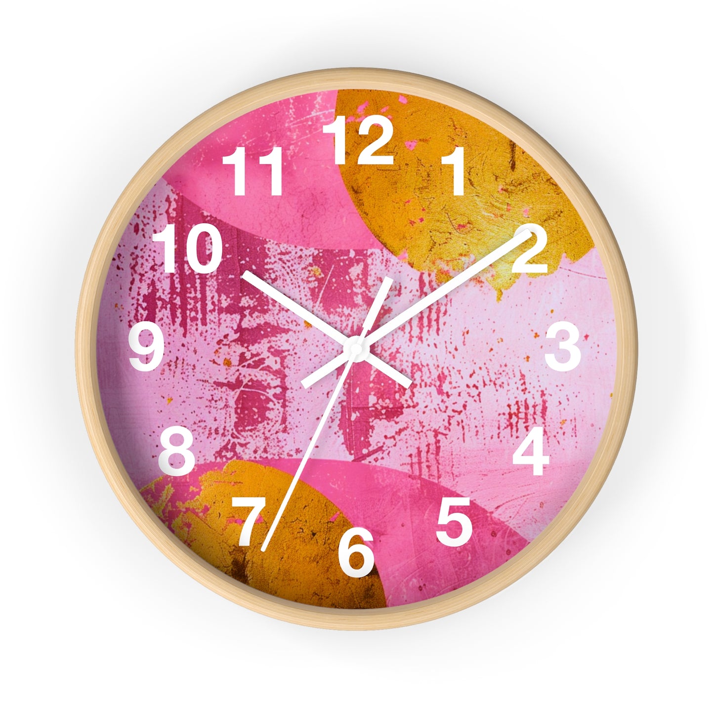 Blush and Gold Serenity Wall Clock