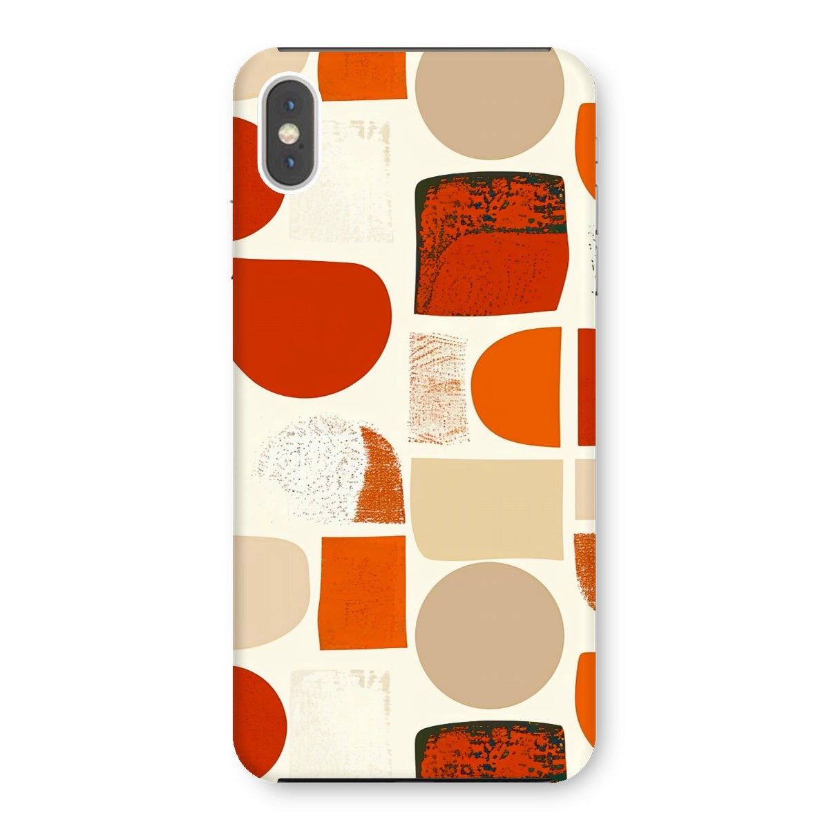 Orange and Brown Abstract Eclectic Art  Snap Phone Case