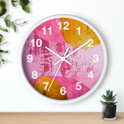 Blush and Gold Serenity Wall Clock