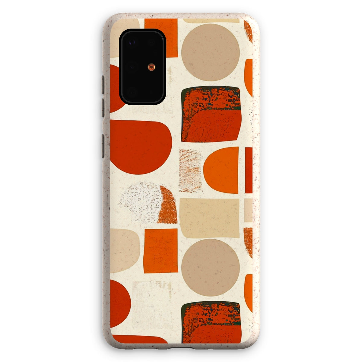 Orange and Brown Abstract Eclectic Art  Eco Phone Case