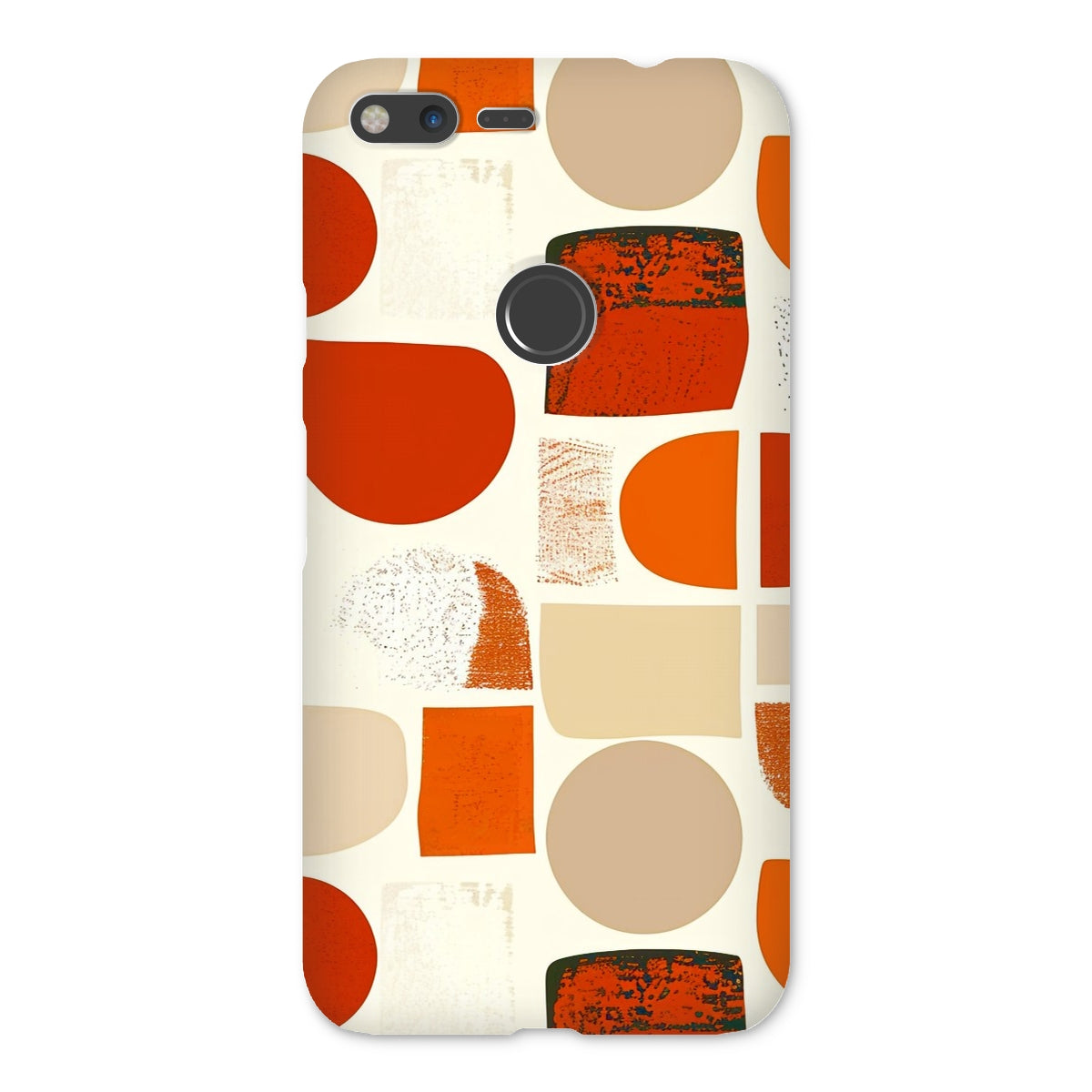 Orange and Brown Abstract Eclectic Art  Snap Phone Case