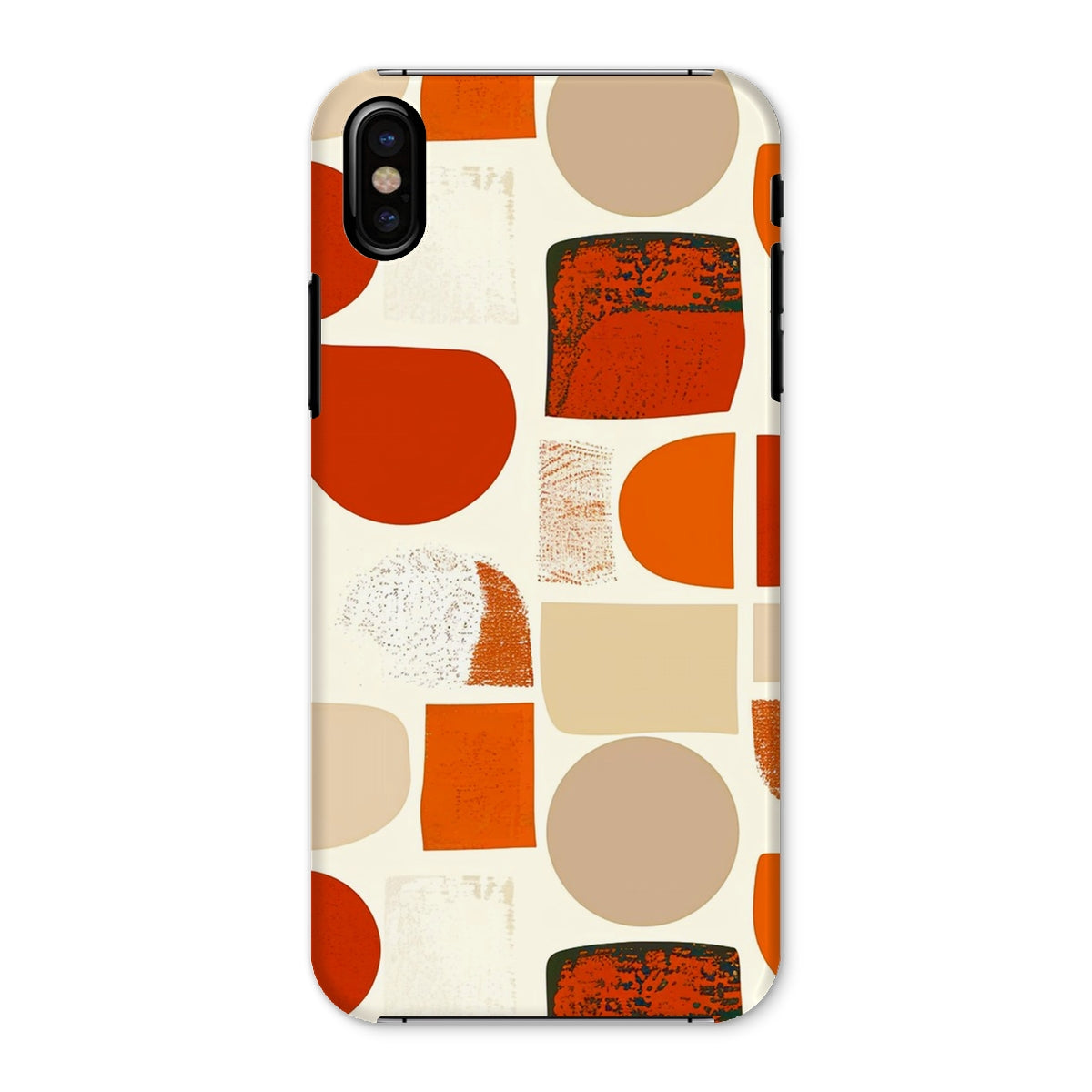 Orange and Brown Abstract Eclectic Art  Snap Phone Case