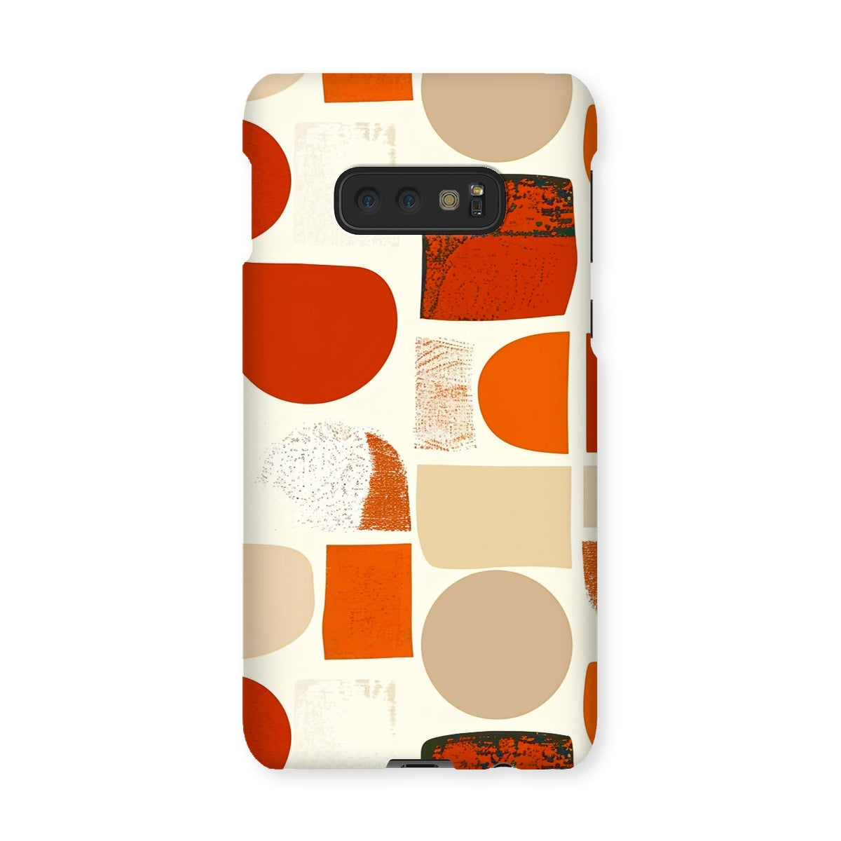 Orange and Brown Abstract Eclectic Art  Snap Phone Case