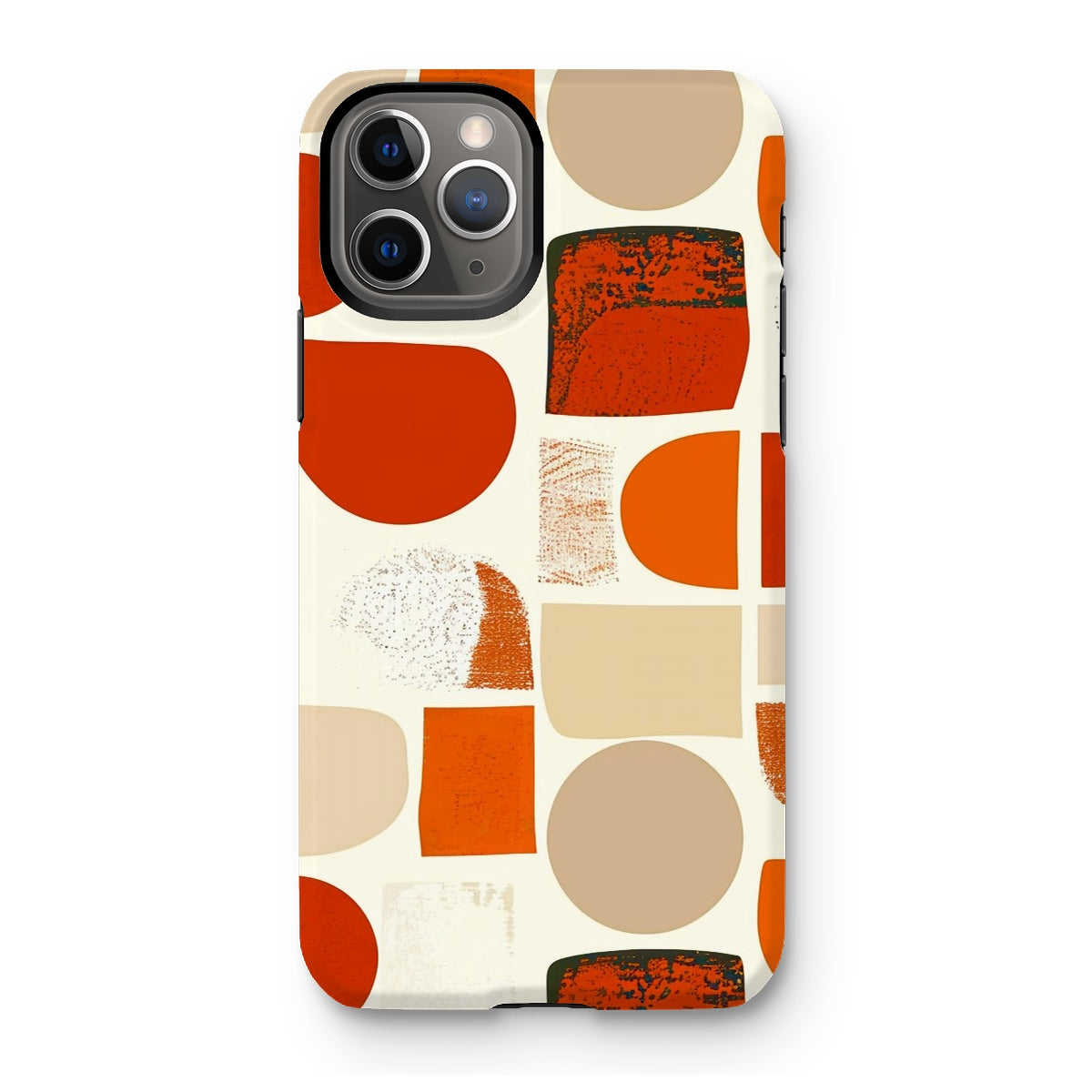 Orange and Brown Abstract Eclectic Art  Tough Phone Case