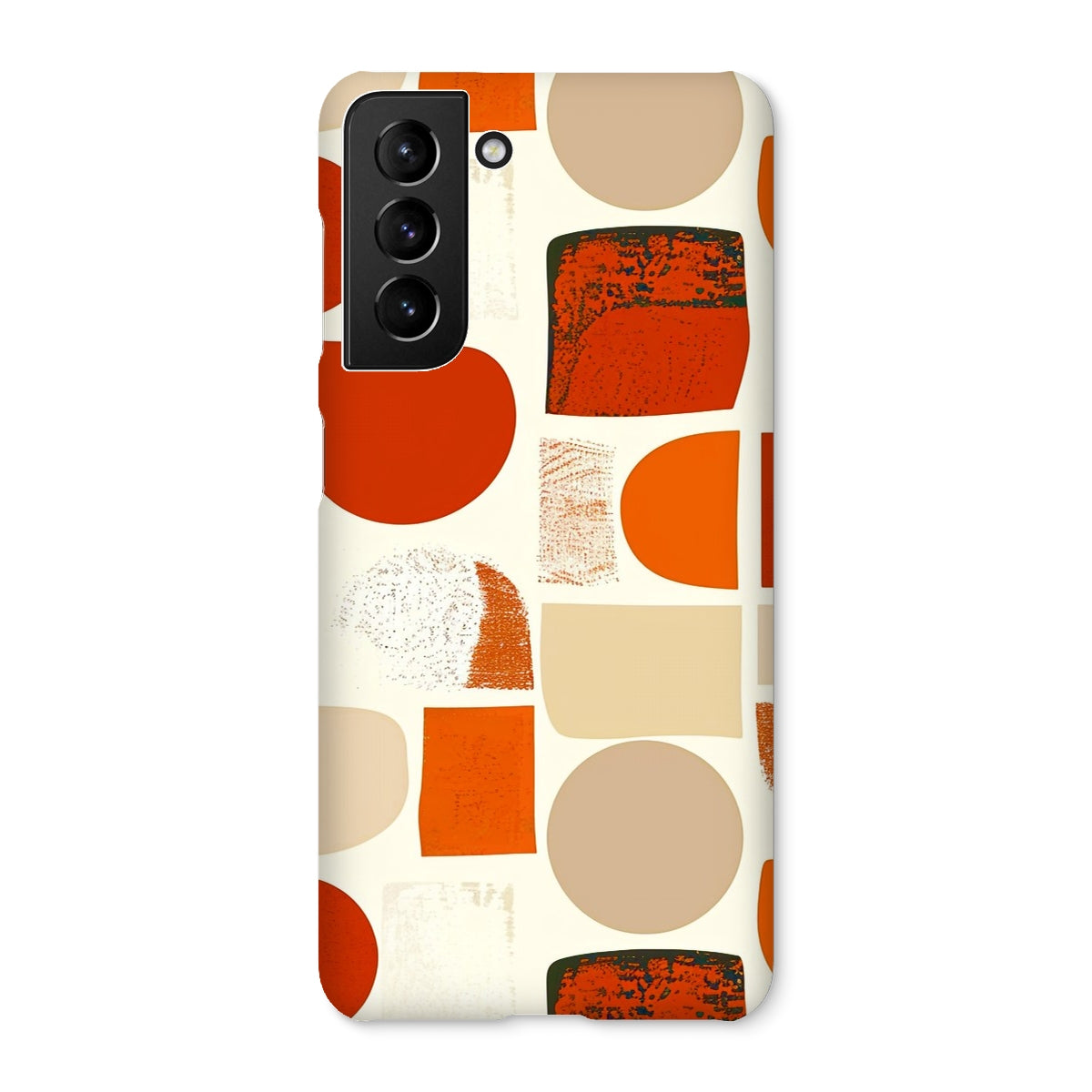 Orange and Brown Abstract Eclectic Art  Snap Phone Case