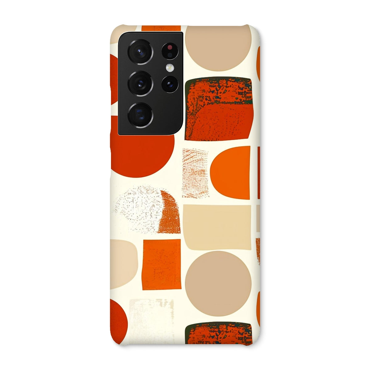 Orange and Brown Abstract Eclectic Art  Snap Phone Case