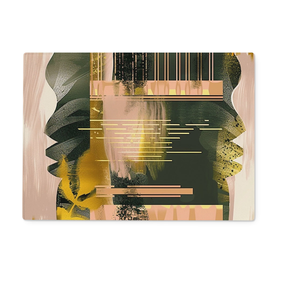 Echoes of Life Eclectic Abstract Art Glass Chopping Board