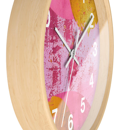 Blush and Gold Serenity Wall Clock