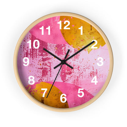 Blush and Gold Serenity Wall Clock