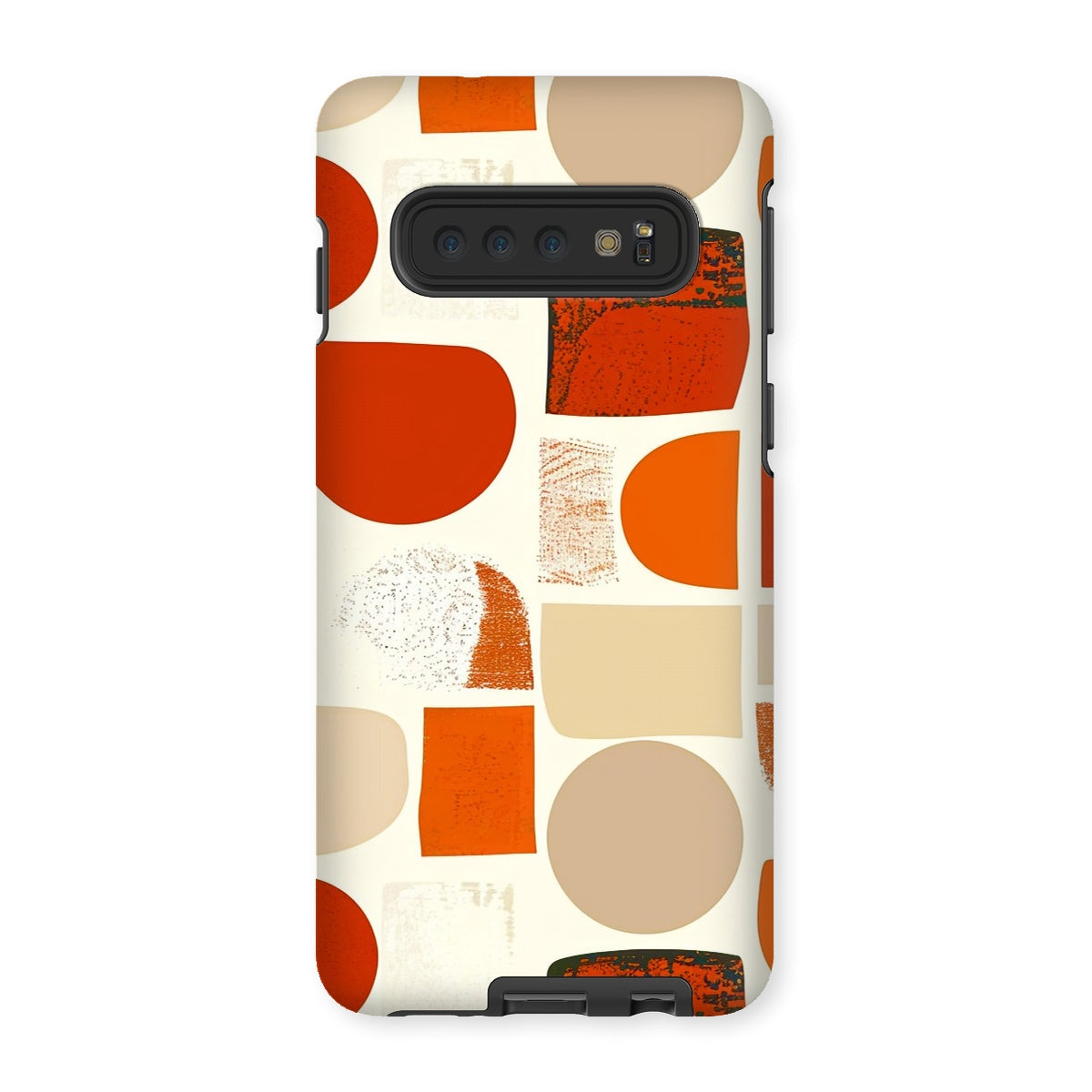 Orange and Brown Abstract Eclectic Art  Tough Phone Case