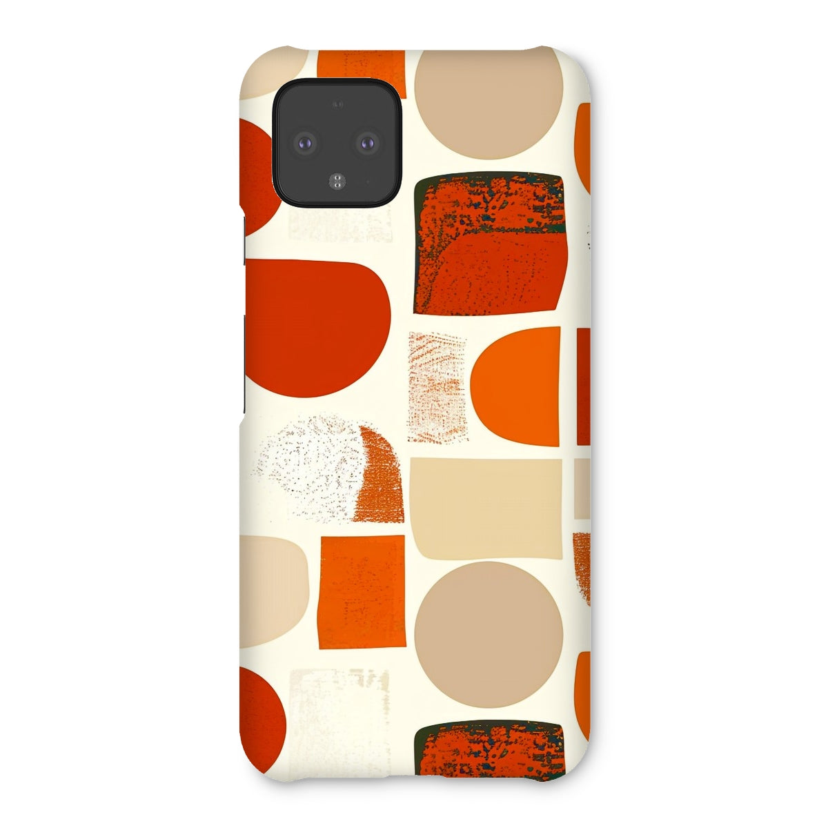 Orange and Brown Abstract Eclectic Art  Snap Phone Case