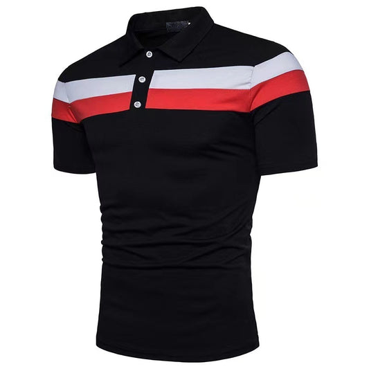 Men' Striped Jersey Golf Shirt