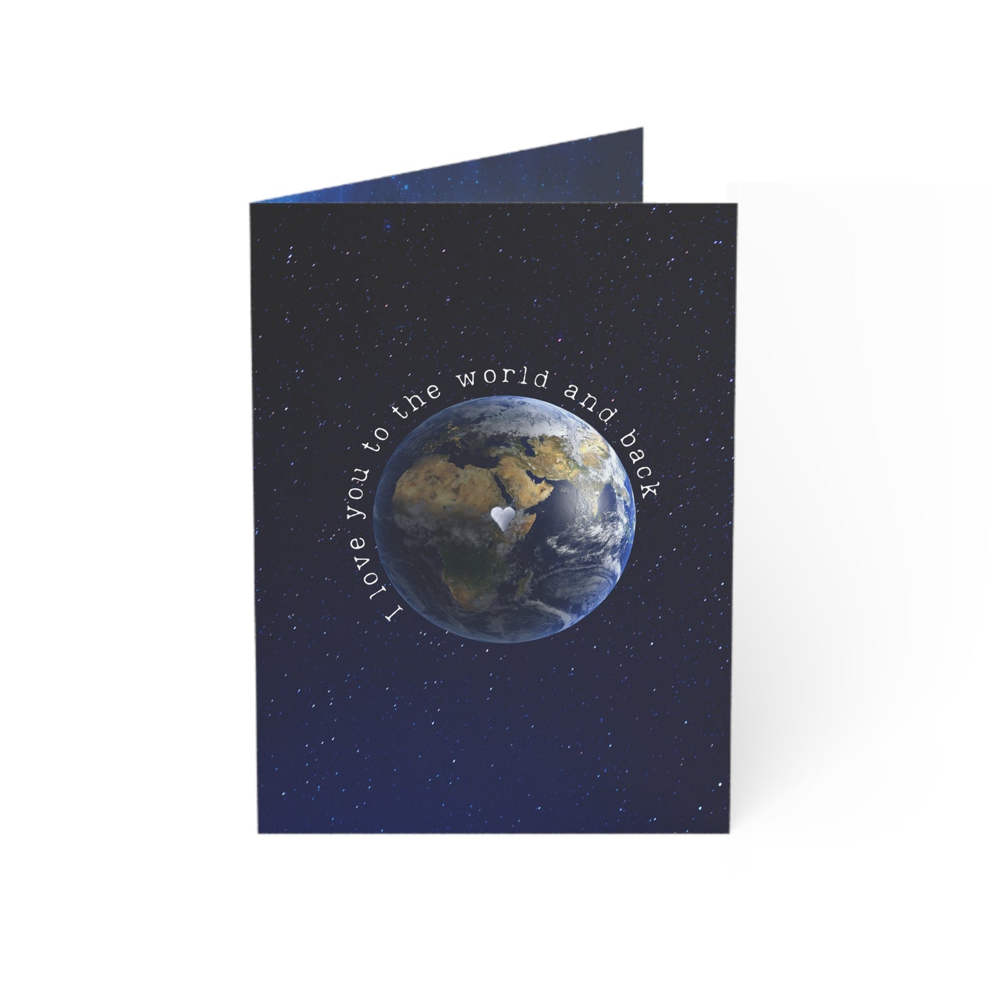 "I Love You to the World and Back" Customized Greeting Cards - Personalized Wishes