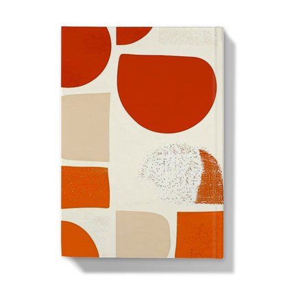 Orange and Brown Abstract Eclectic Art  Hardback Journal