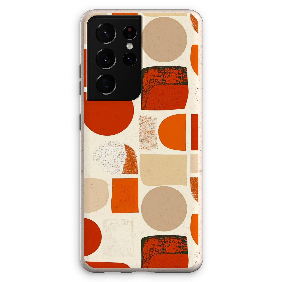 Orange and Brown Abstract Eclectic Art  Eco Phone Case