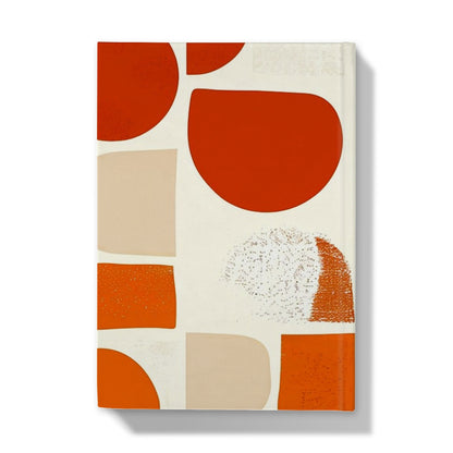 Orange and Brown Abstract Eclectic Art  Hardback Journal