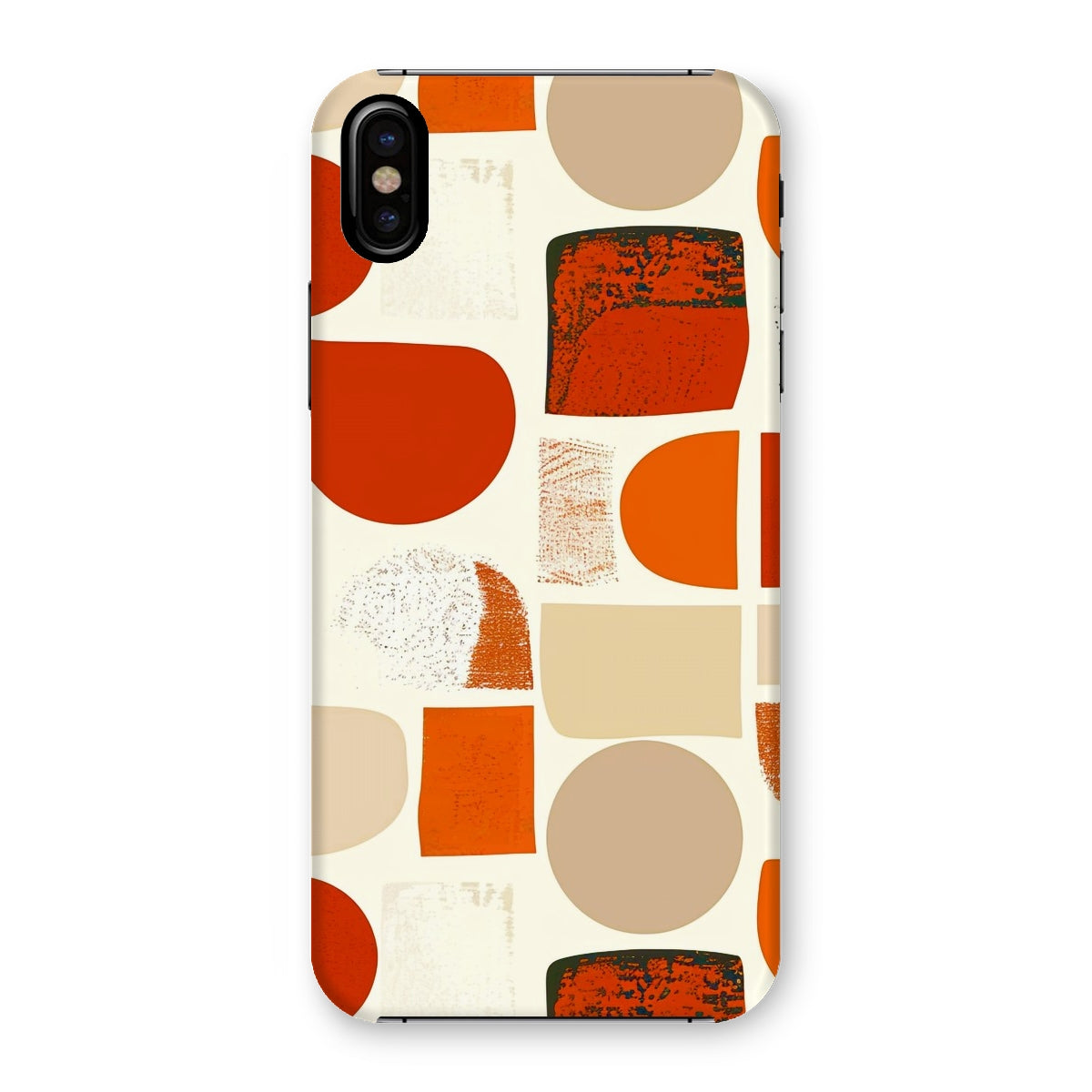 Orange and Brown Abstract Eclectic Art  Snap Phone Case