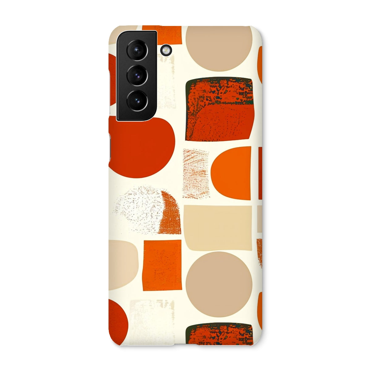 Orange and Brown Abstract Eclectic Art  Snap Phone Case