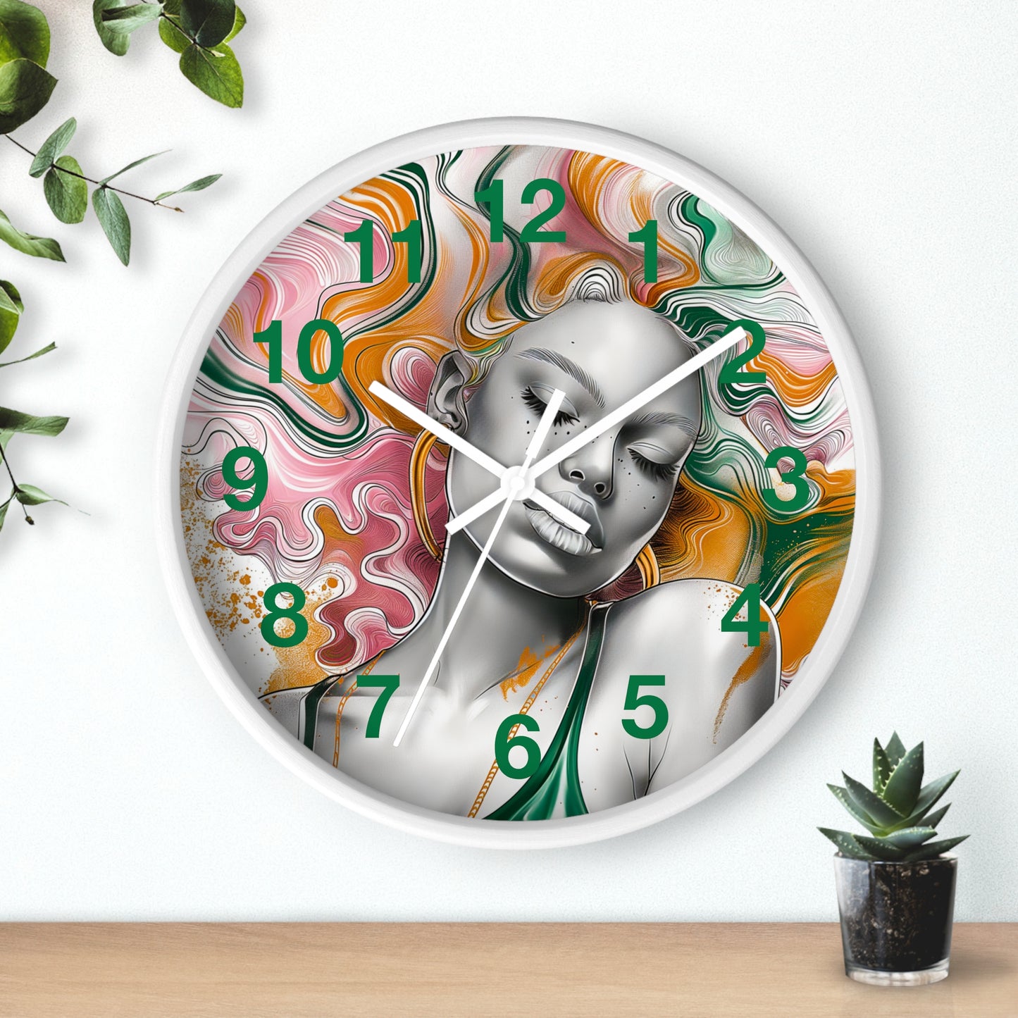 Vibrant Dreamscape Wall Clock - Artistic Statement Piece