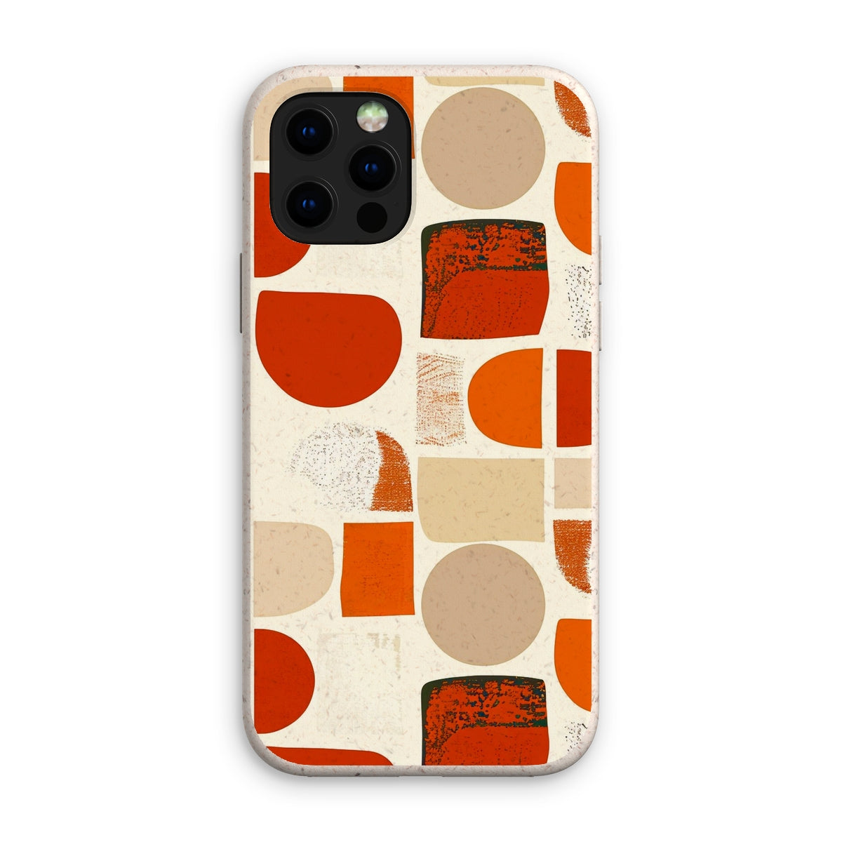 Orange and Brown Abstract Eclectic Art  Eco Phone Case