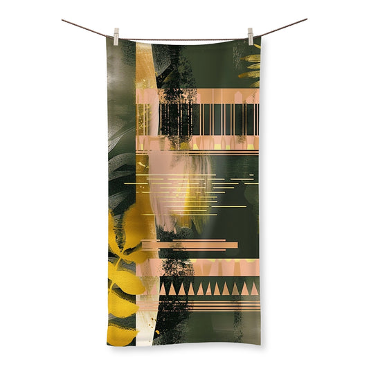 Echoes of Life Eclectic Abstract Art Towel