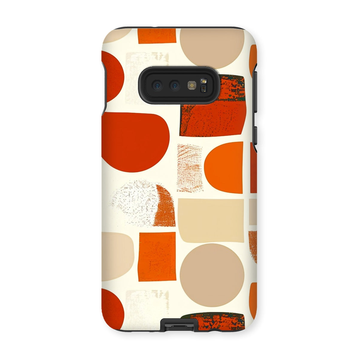 Orange and Brown Abstract Eclectic Art  Tough Phone Case