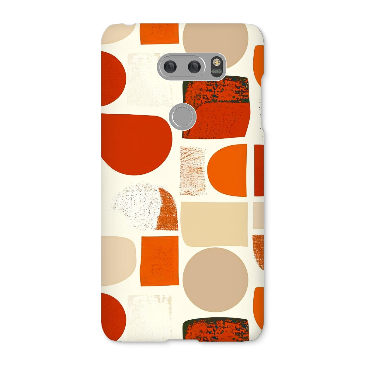 Orange and Brown Abstract Eclectic Art  Snap Phone Case