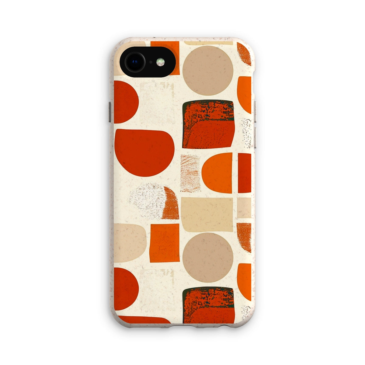 Orange and Brown Abstract Eclectic Art  Eco Phone Case