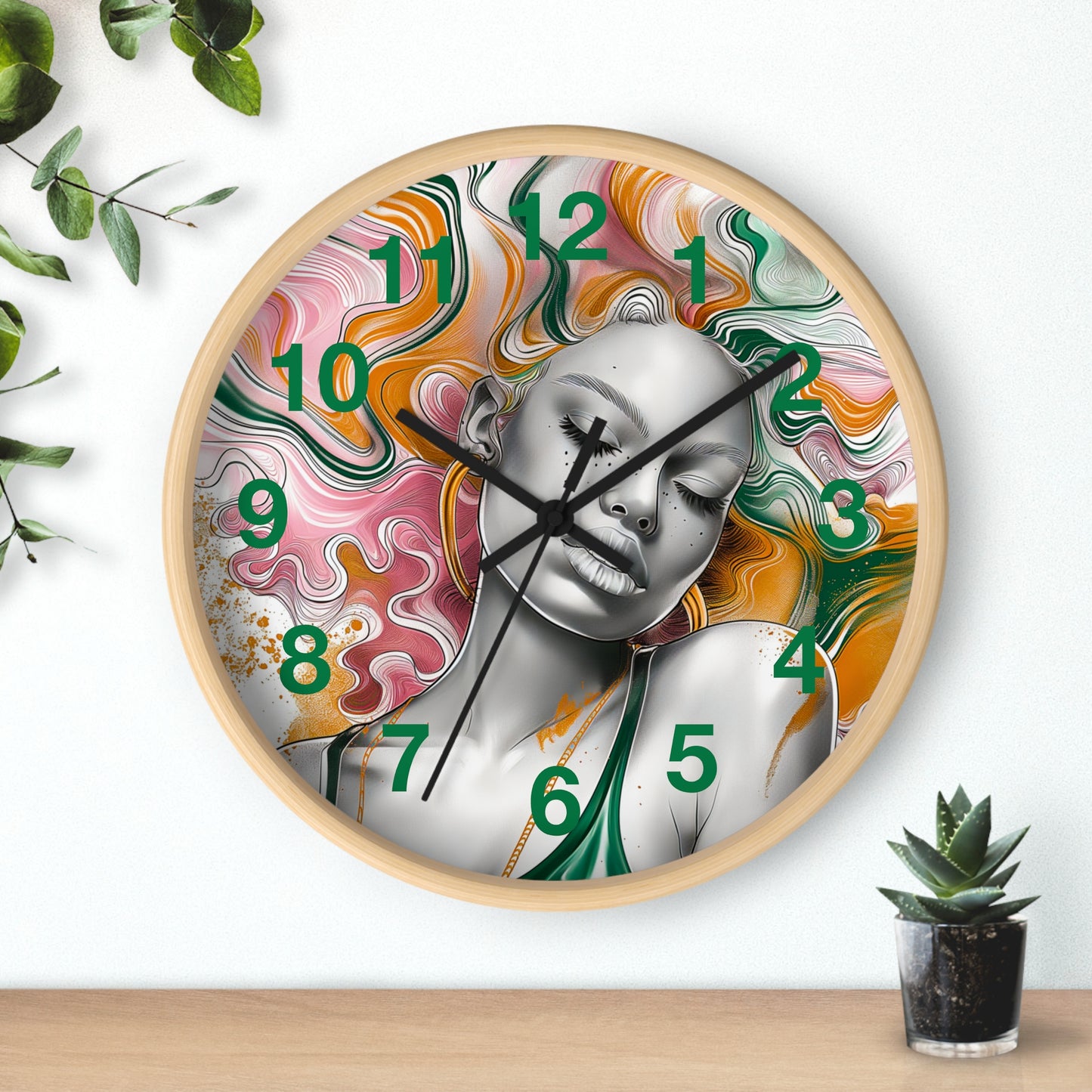 Vibrant Dreamscape Wall Clock - Artistic Statement Piece