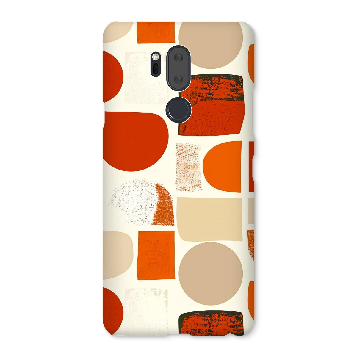 Orange and Brown Abstract Eclectic Art  Snap Phone Case