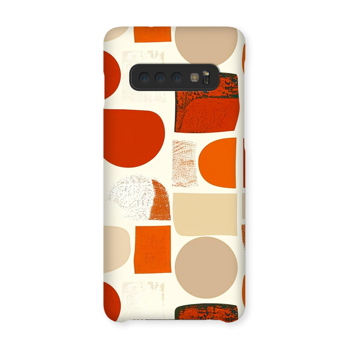 Orange and Brown Abstract Eclectic Art  Snap Phone Case