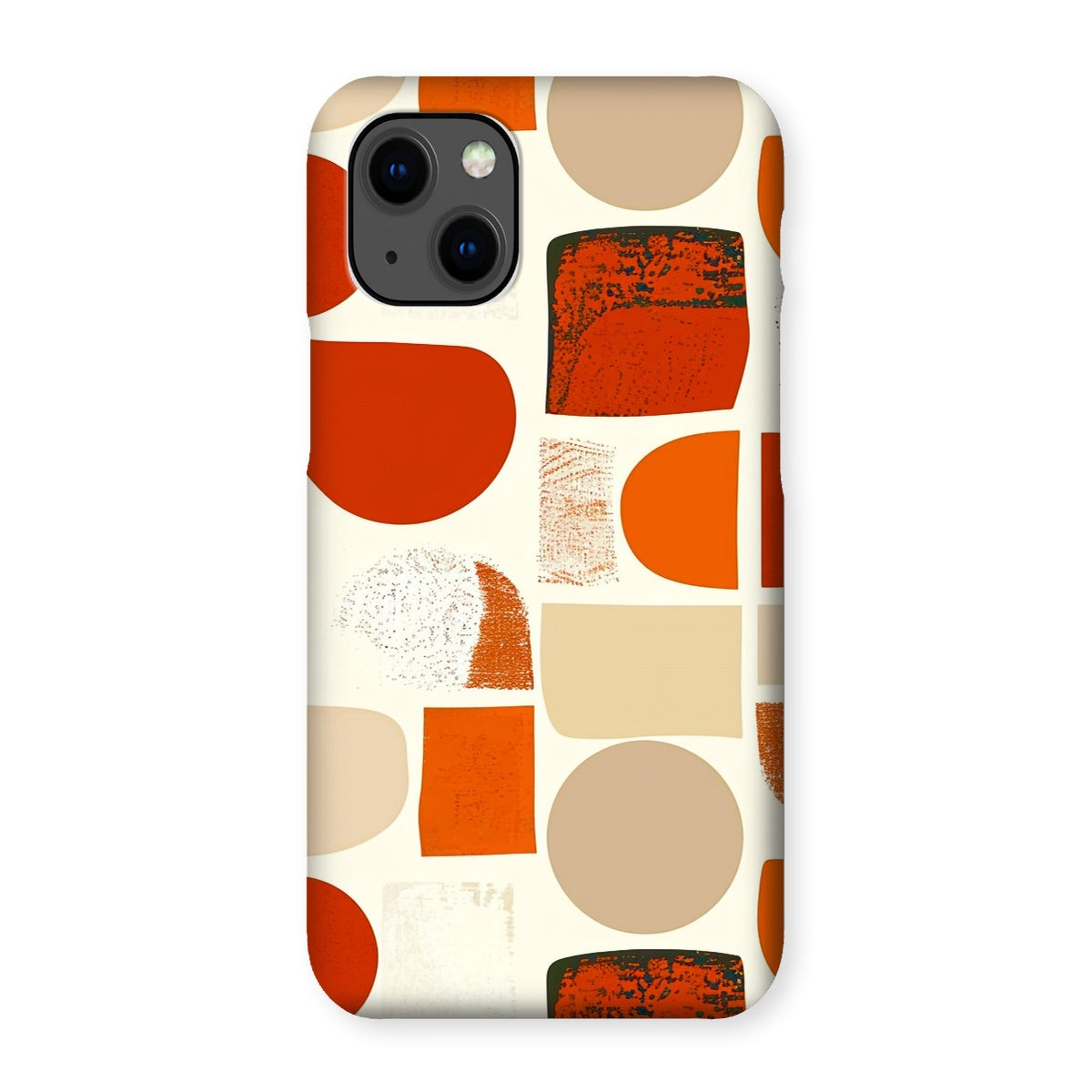 Orange and Brown Abstract Eclectic Art  Snap Phone Case