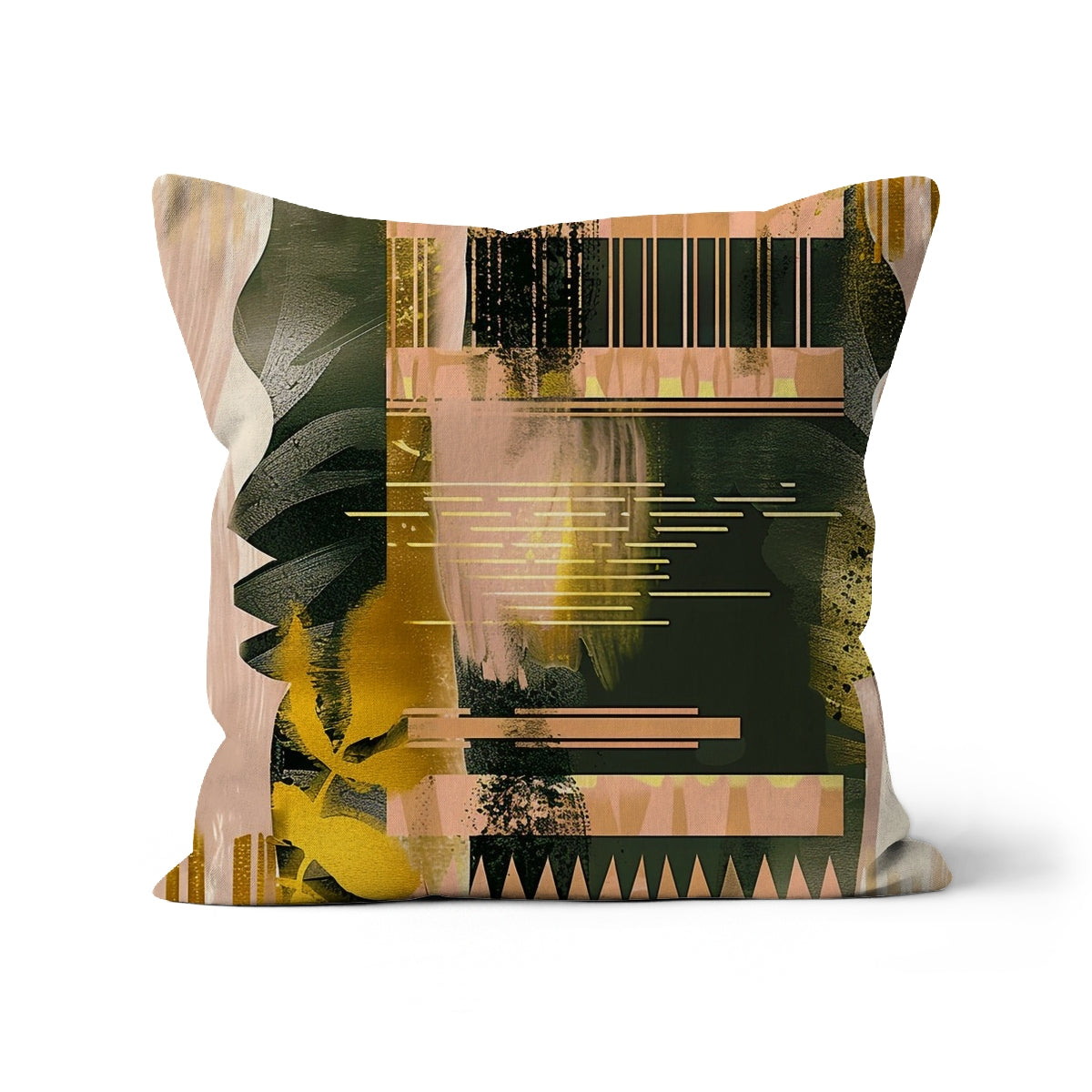 Echoes of Life Eclectic Abstract Art Cushion