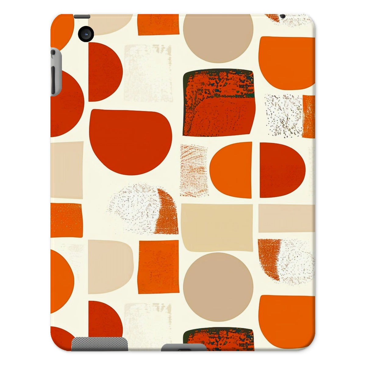 Orange and Brown Abstract Eclectic Art  Tablet Cases