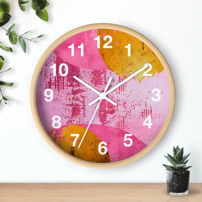 Blush and Gold Serenity Wall Clock