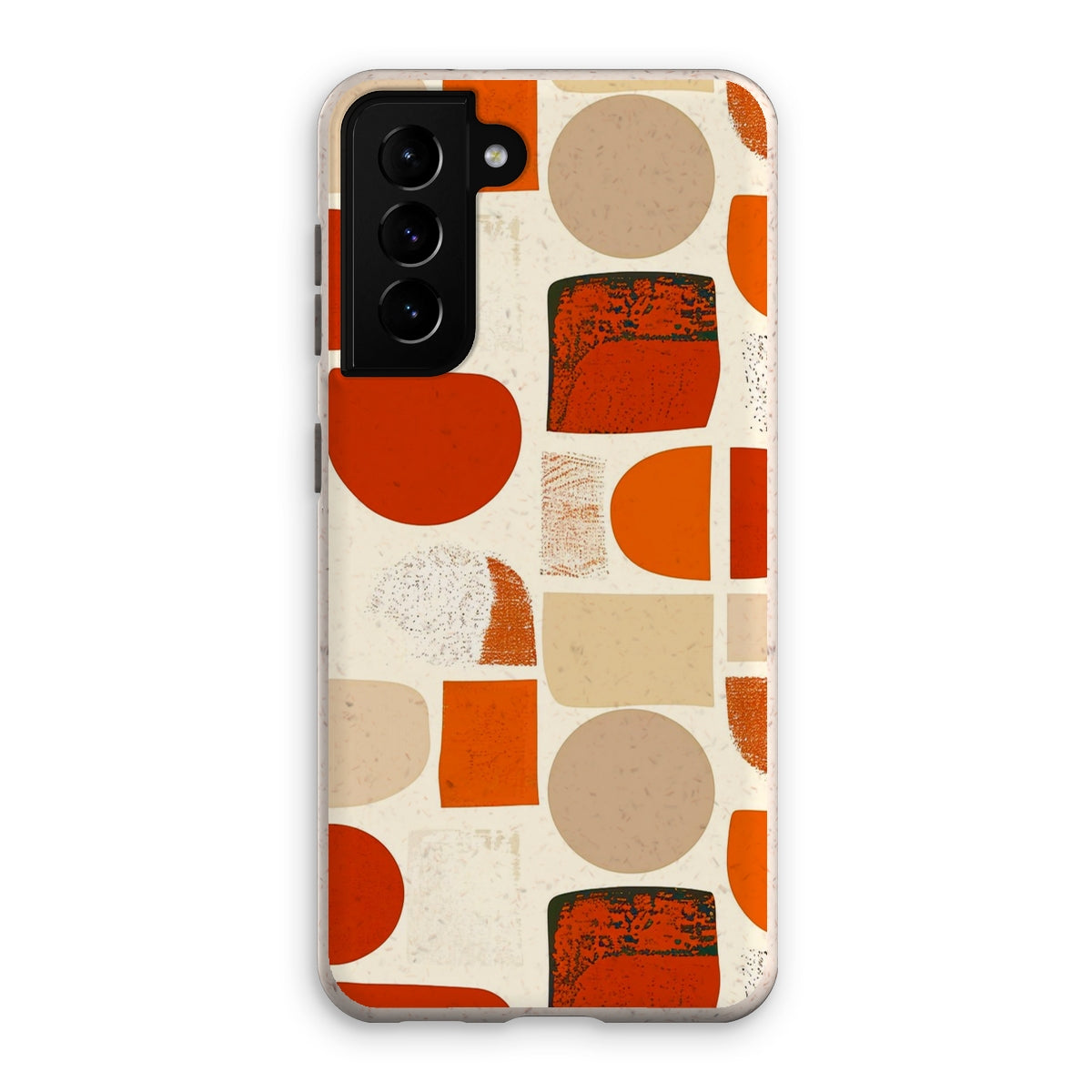 Orange and Brown Abstract Eclectic Art  Eco Phone Case